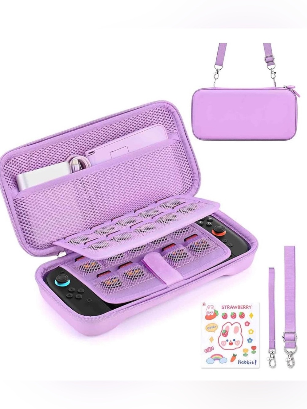 Portable Purple Carrying Case for Nintendo Switch 2 and Accessories NEW NWT